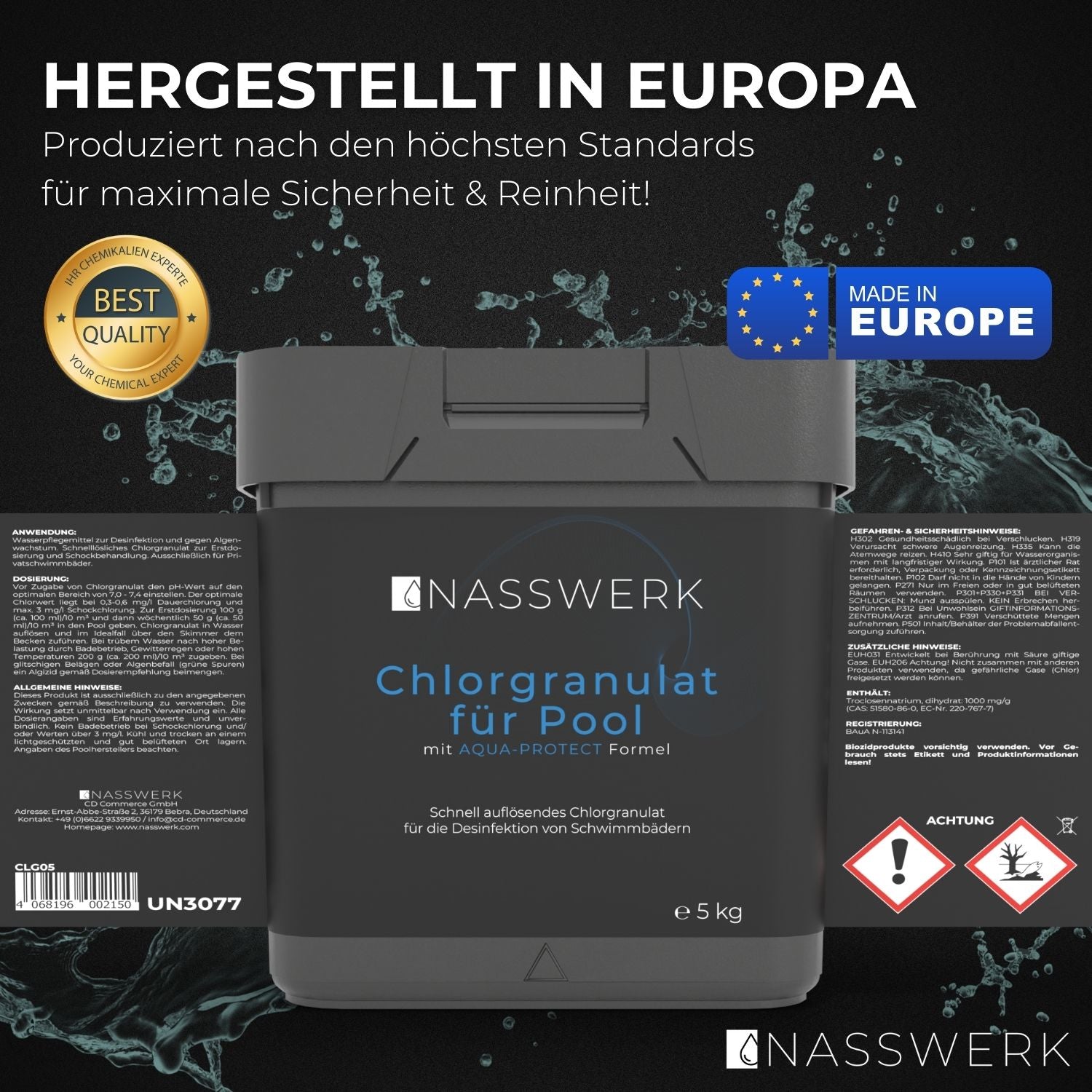 Chlorgranulat (10 Kg = 2x 5 Kg) Nasswerk