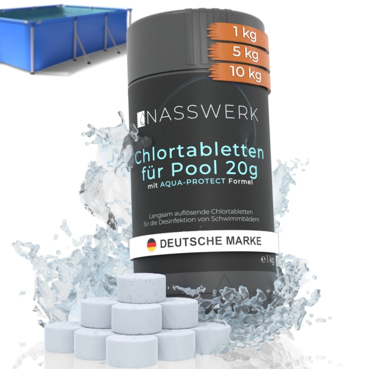Chlortabletten - 20g langsamlöslich