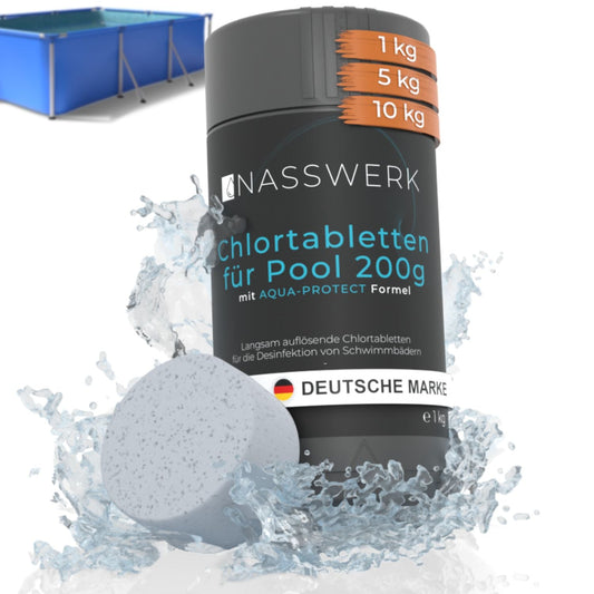 Chlortabletten - 200g langsamlöslich Nasswerk