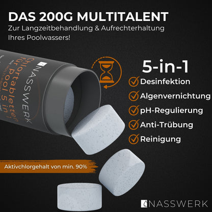 Multitabs 5-in-1 - 200g langsamlöslich (1 Kg) Nasswerk