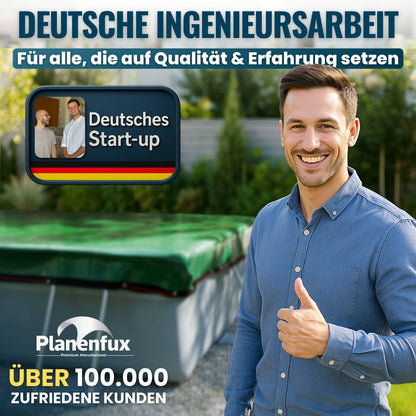 Poolabdeckung rechteckig - grün Planenfux