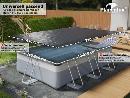 Poolabdeckung rechteckig - grün Planenfux