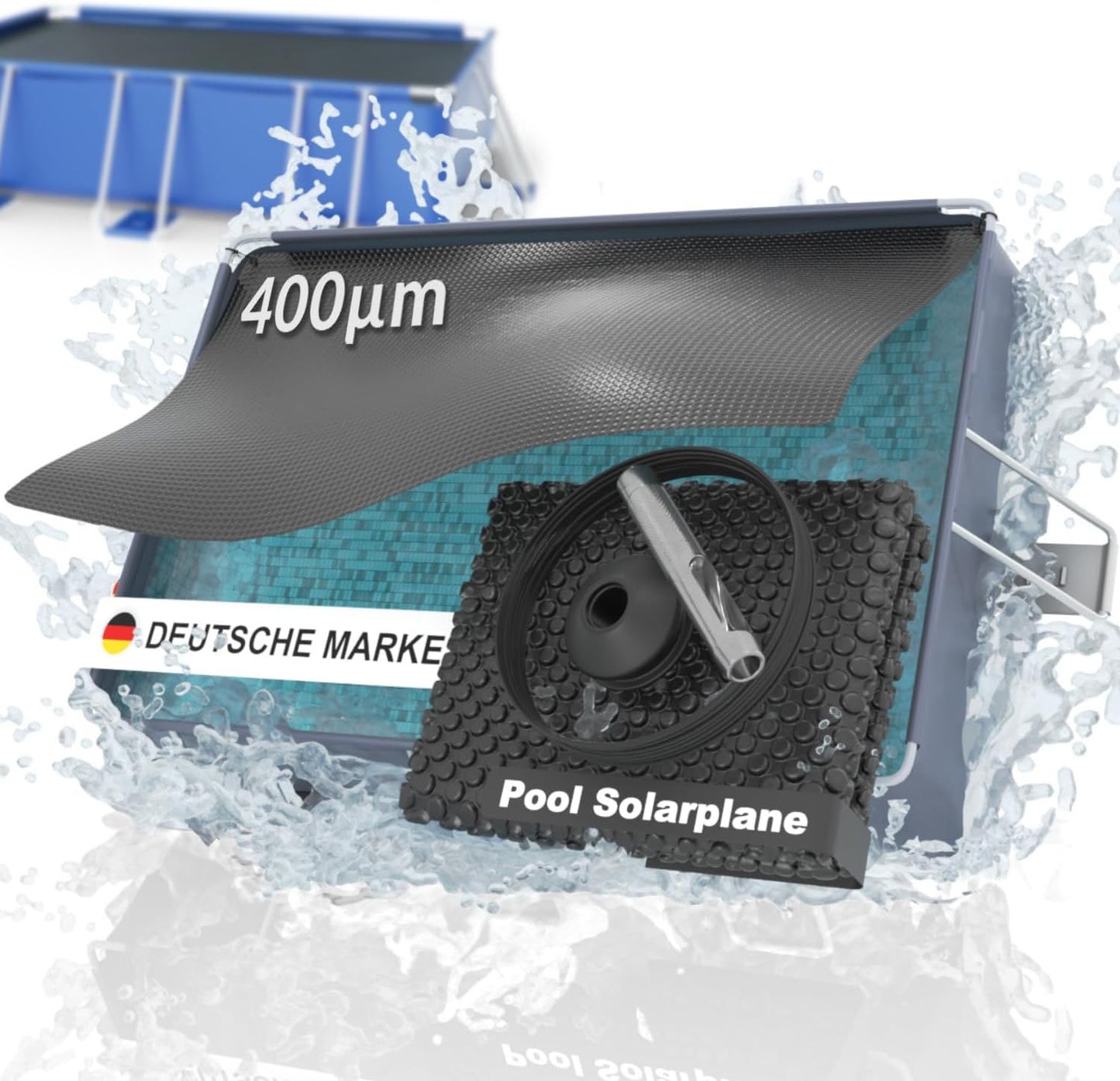 Solarplane eckig 400µm Planenfux