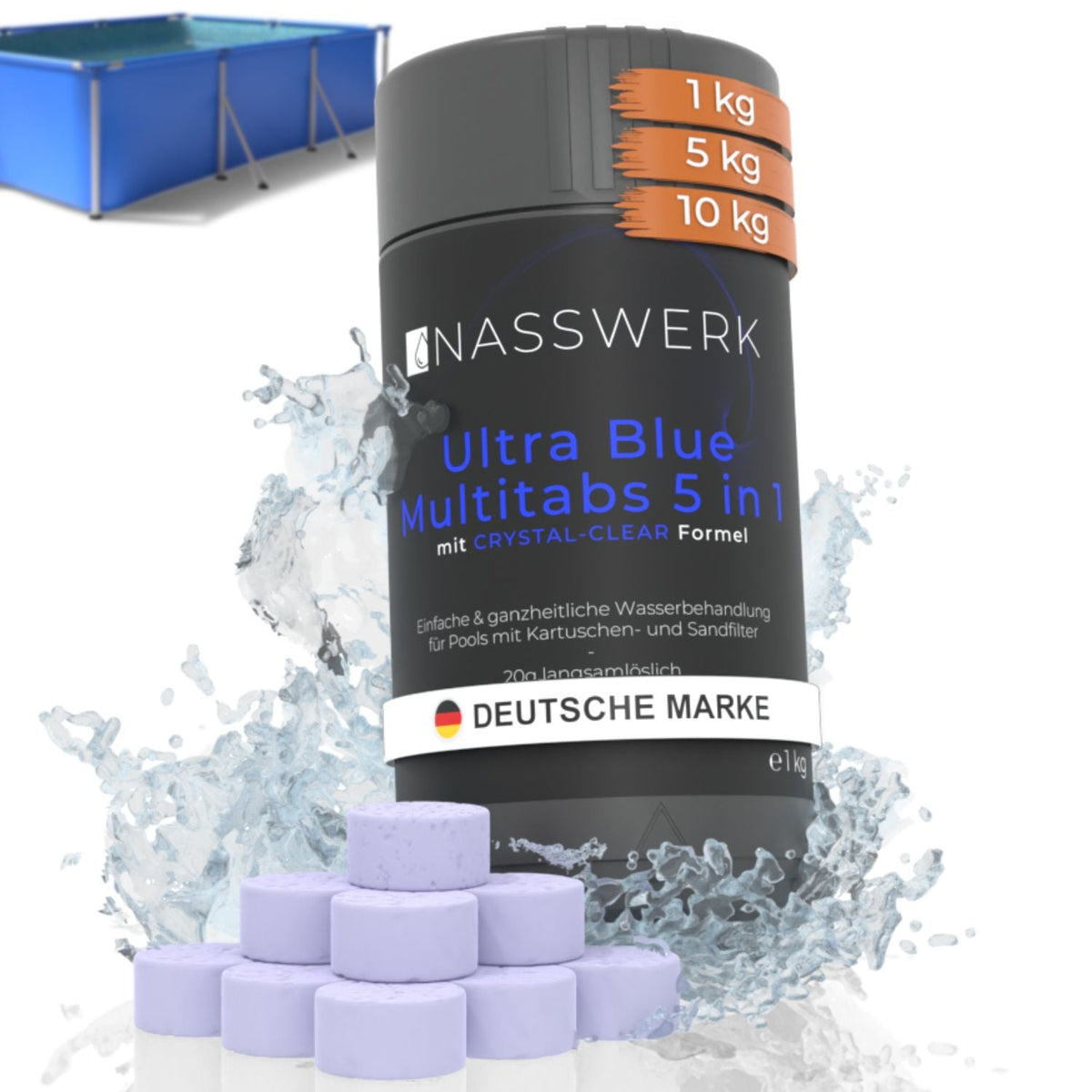 Ultra Blue Multitabs 5-in-1 - 20g langsamlöslich