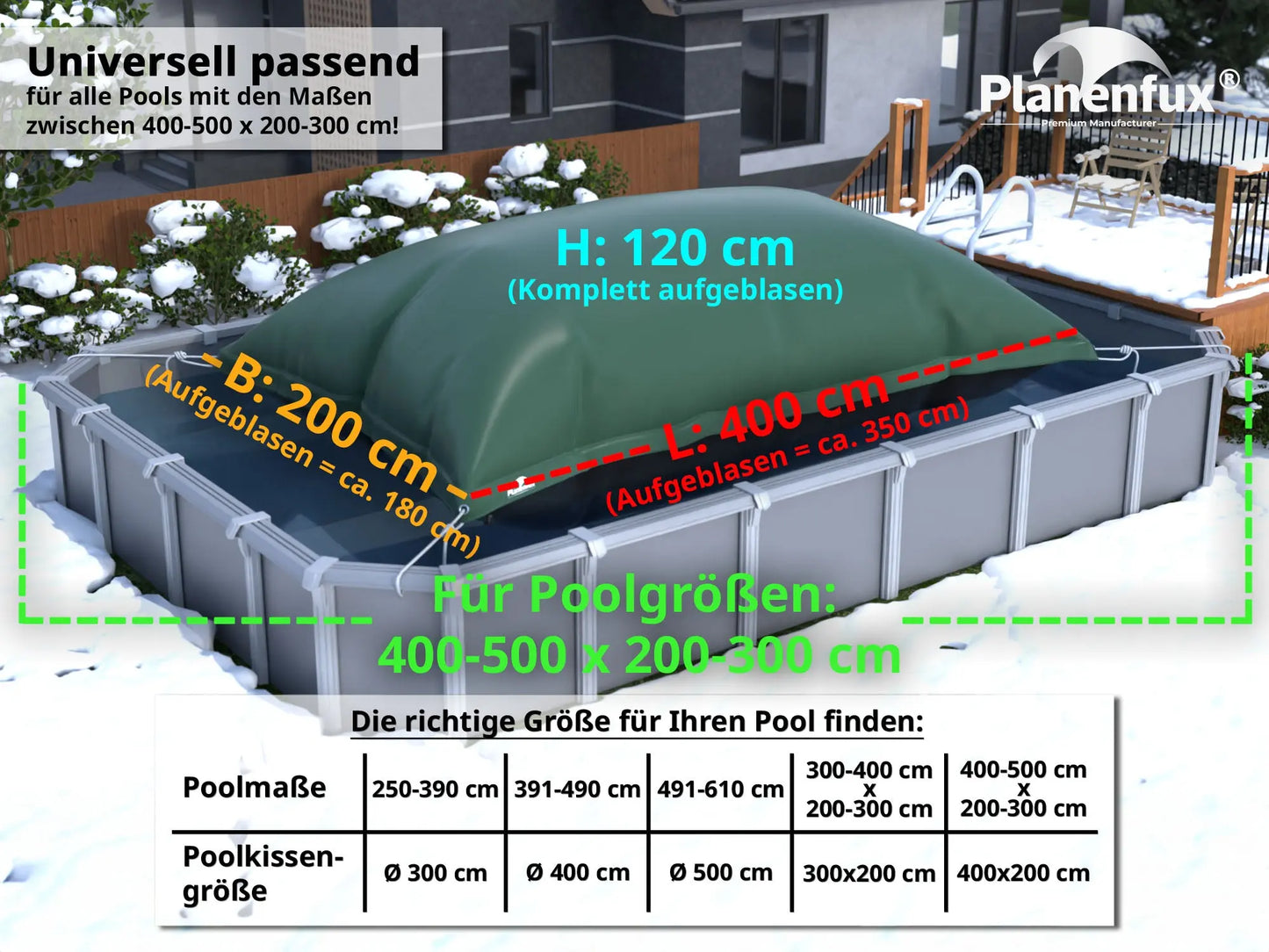 Planenfux® Poolkissen XXL